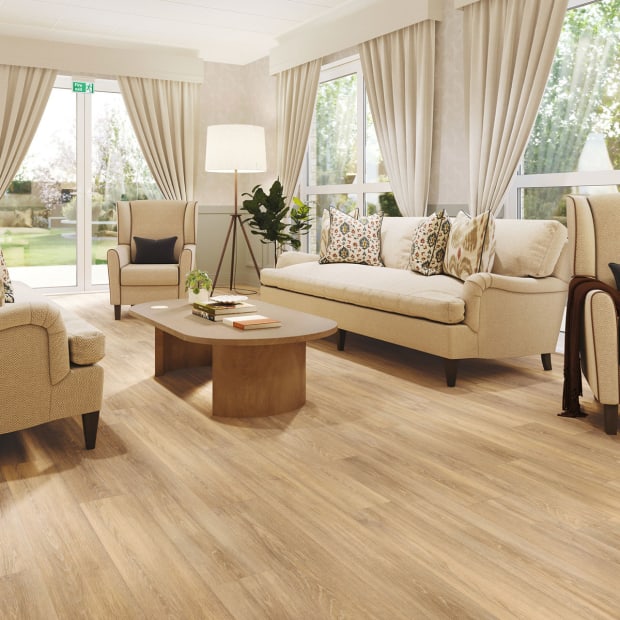 Plaza Concrete: Commercial LVT Stone Flooring from the Amtico